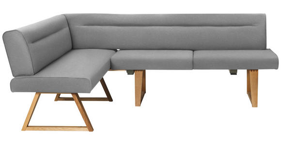 ECKBANK 170/230 cm in Eichefarben, Hellgrau - Eichefarben/Hellgrau, KONVENTIONELL, Holz/Textil (170/230cm) - Moderano