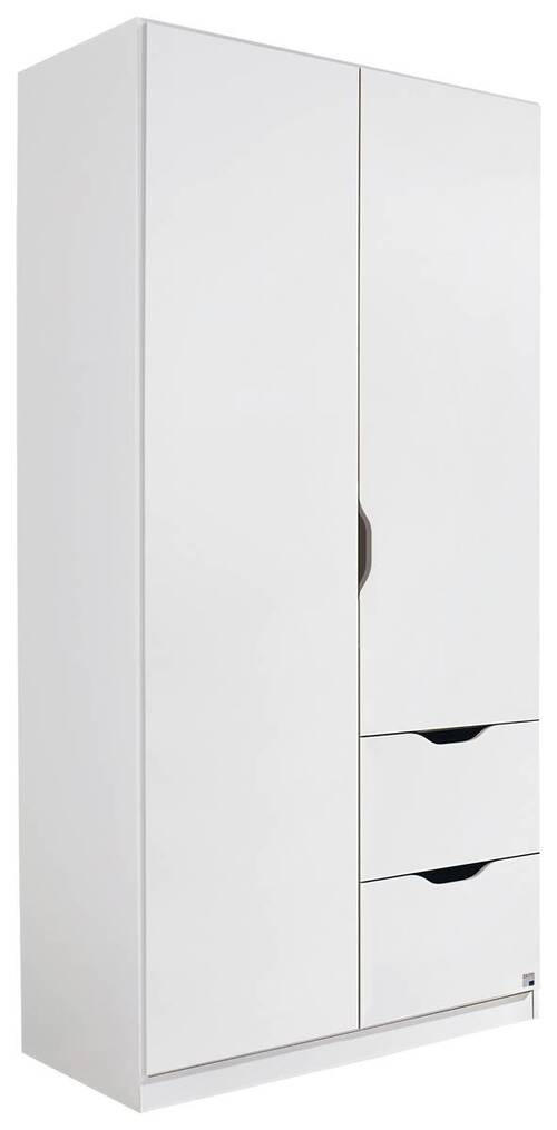 KLEIDERSCHRANK 2-türig Weiß  - Weiß, KONVENTIONELL, Holzwerkstoff (91/197/54cm) - Xora