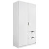 KLEIDERSCHRANK 2-türig Weiß  - Weiß, KONVENTIONELL, Holzwerkstoff (91/197/54cm) - Xora