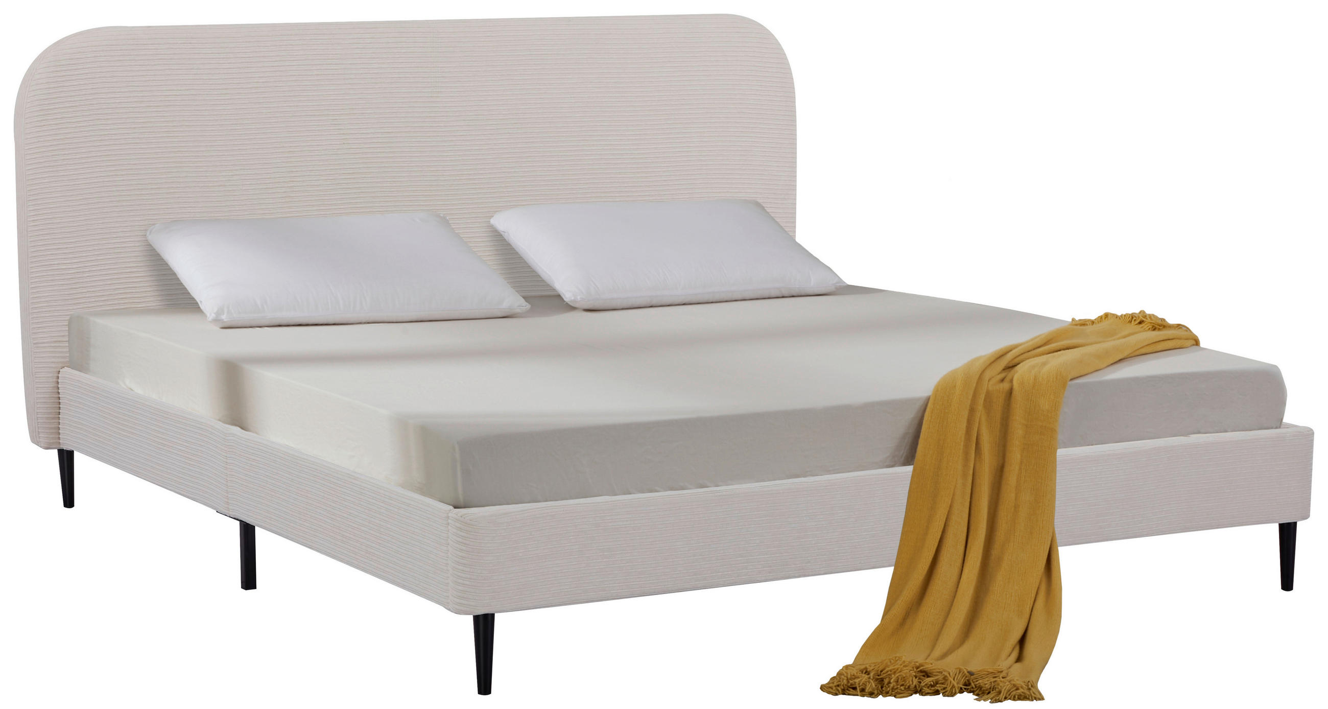 Livetastic ČALOUNĚNÁ POSTEL, 180/200 cm, dřevo, kov, textil, přírodní barvy
