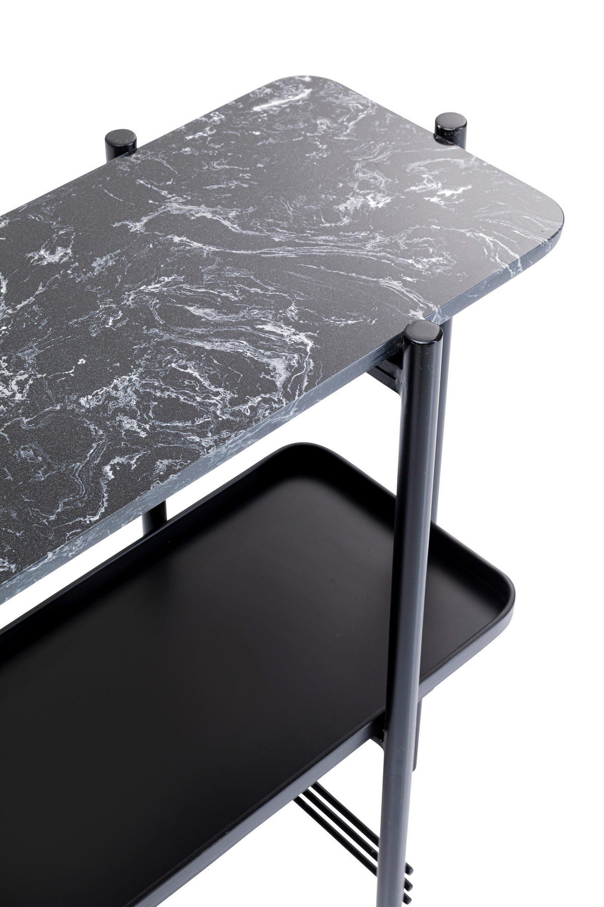 KONSOLENTISCH Schwarz  - Schwarz, Design, Stein/Metall (120/30/72cm) - Kare-Design