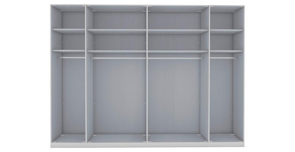 FALTTÜRENSCHRANK 300/236/58 cm 4-türig Champagner, Eiche Bianco  - Schieferfarben/Eiche Bianco, KONVENTIONELL, Glas/Holzwerkstoff (300/236/58cm) - Dieter Knoll