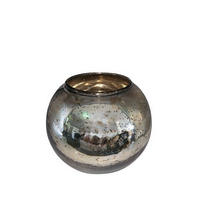 TEELICHTGLAS  - Goldfarben/Weiß, MODERN, Glas (20/20/18cm) - Cor Mulder