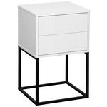 NACHTKÄSTCHEN 40/65/38,5 cm  in Schwarz, Weiß  - Schwarz/Weiß, Design, Holzwerkstoff/Metall (40/65/38,5cm) - Carryhome