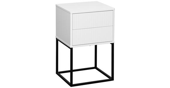 NACHTKÄSTCHEN 40/65/38,5 cm  in Schwarz, Weiß  - Schwarz/Weiß, Design, Holzwerkstoff/Metall (40/65/38,5cm) - Carryhome