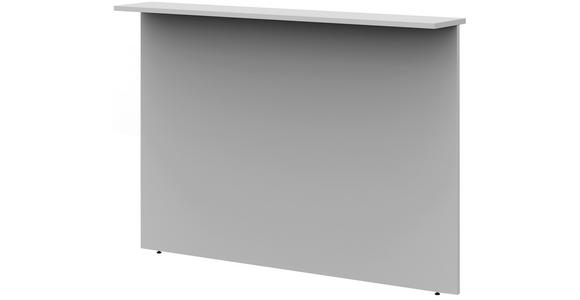 SICHTBLENDE Hellgrau - Hellgrau, Design, Holzwerkstoff (160/112,9/25cm) - Moderano