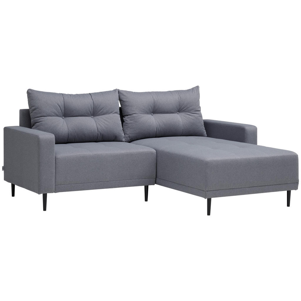 Thumbnail - Ti'me Ecksofa, Grau, Textil, Buche, massiv, 3-Sitzer, Füllung: Schaumstoffflocken, seitenverkehrt montierbar, L-Form, 21...