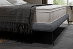 Polsterbett inkl. Matratze 180/200 cm  in Hellgrau  - Creme/Hellgrau, MODERN, Textil/Metall (180/200cm) - Livetastic
