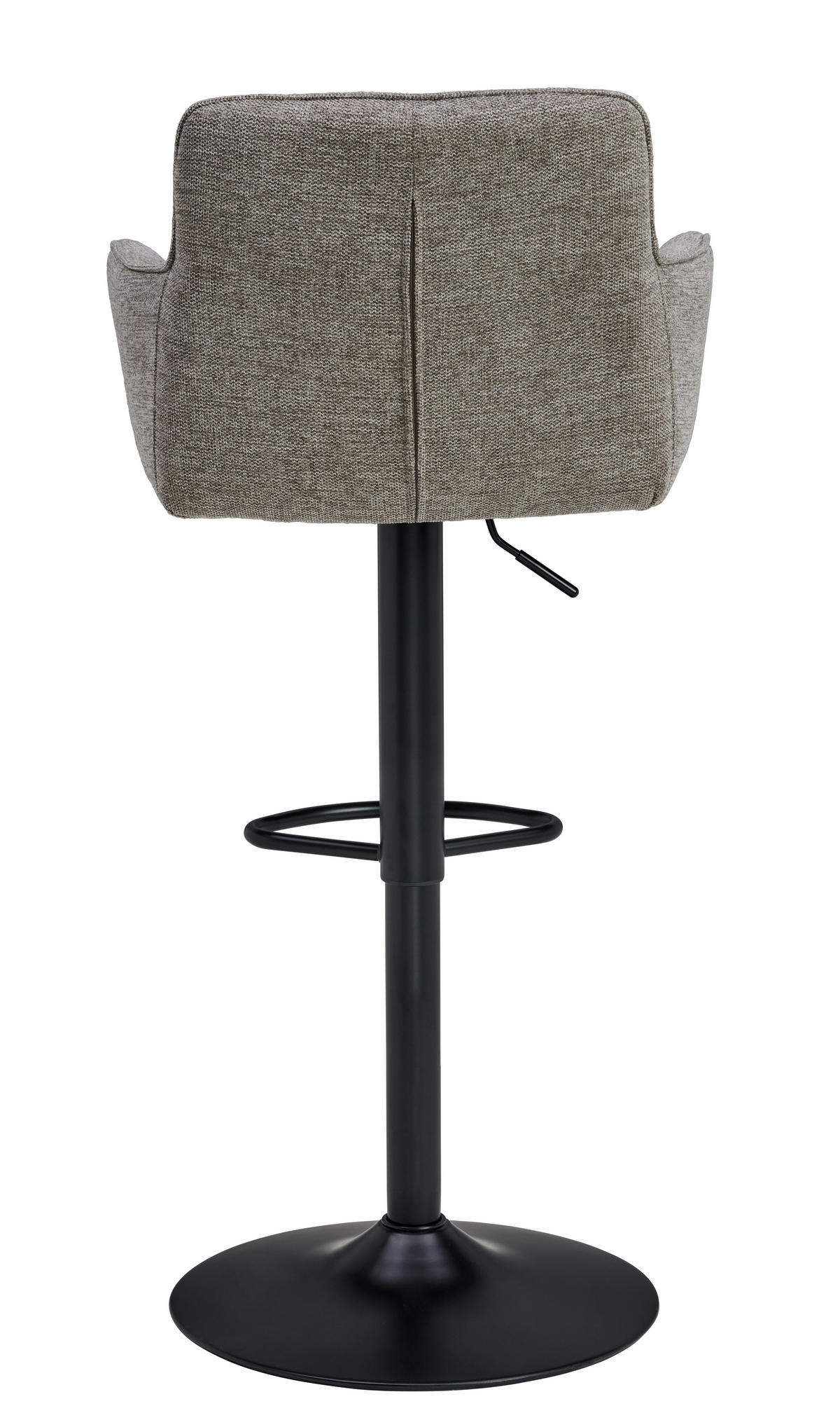 BARHOCKER Metall, Textil Schwarz, Hellbraun  - Hellbraun/Schwarz, Modern, Textil/Metall (55/91.5-113/52cm) - Livetastic