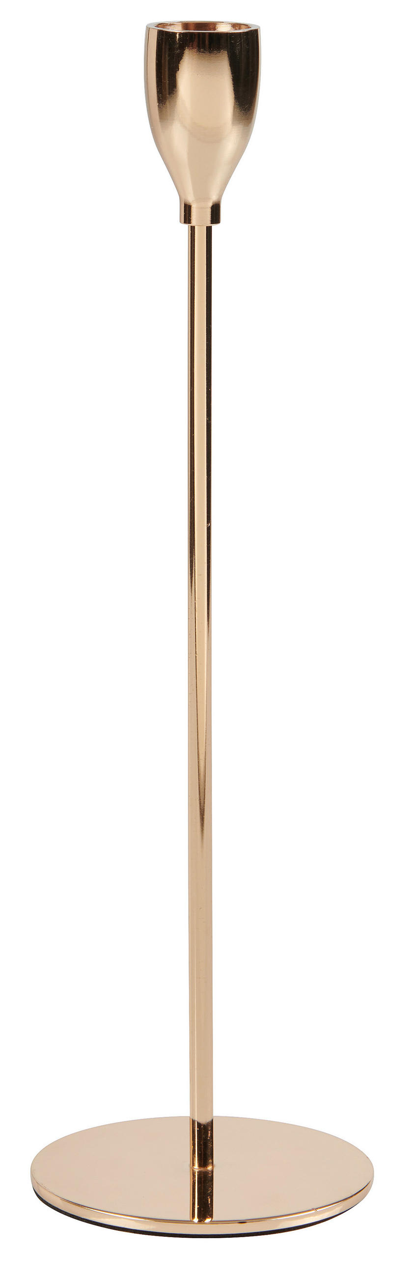 STABKERZENHALTER - Goldfarben, Basics, Metall (8/27cm) - Ambia Home