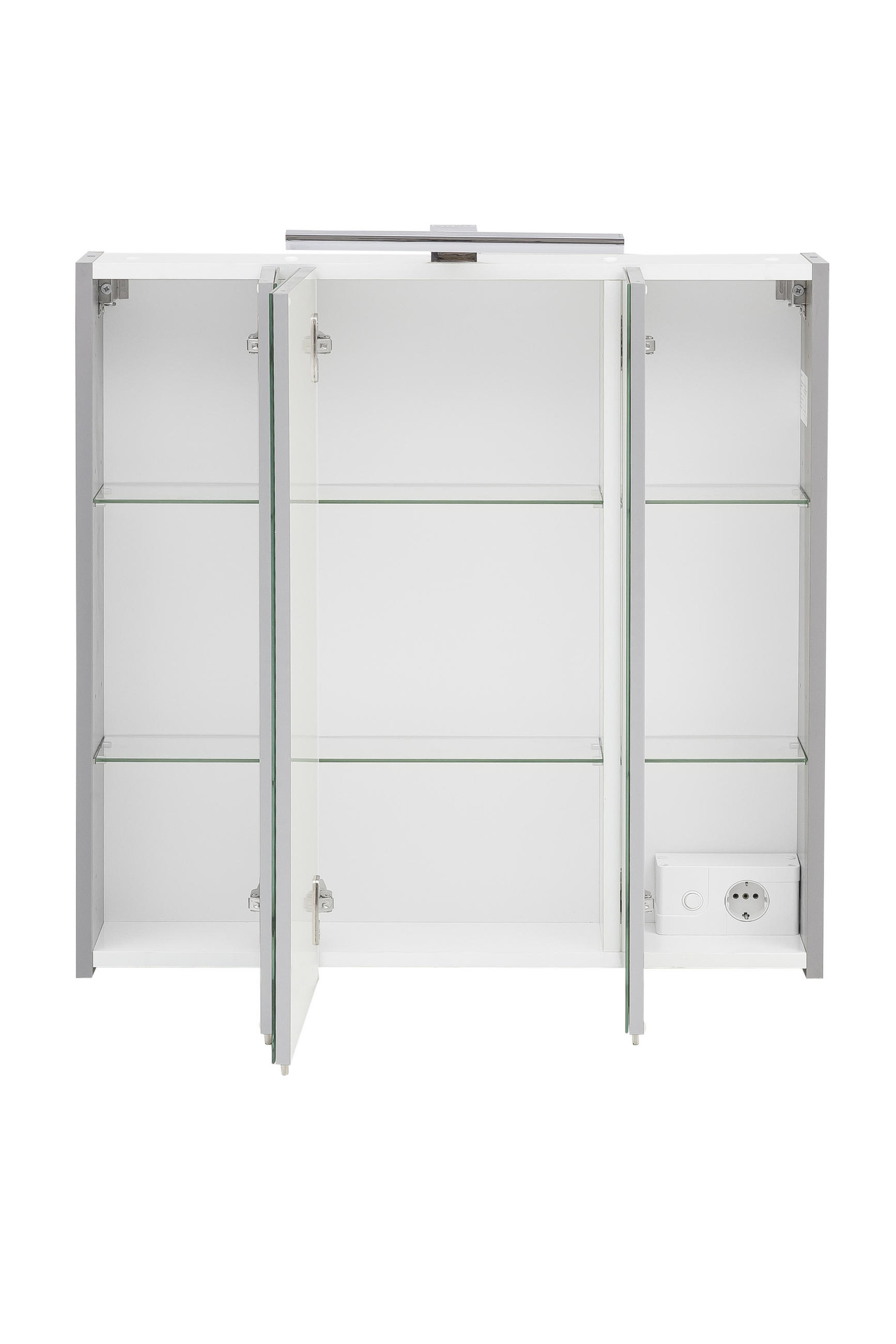 SPIEGELSCHRANK 70/71/16 cm  - Platinfarben/Nickelfarben, Basics, Glas/Holzwerkstoff (70/71/16cm) - Stylife