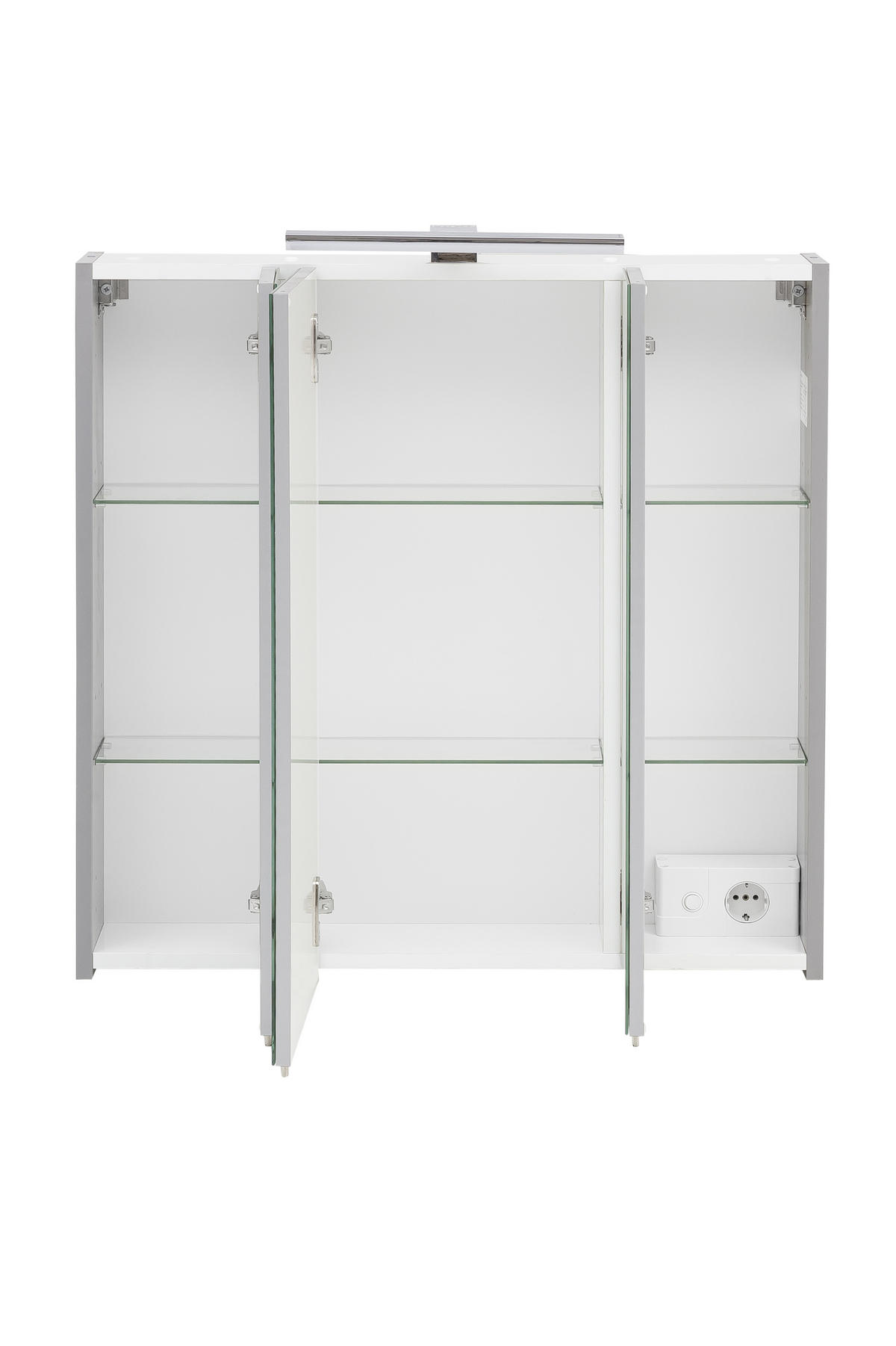 SPIEGELSCHRANK 70/71/16 cm  - Platinfarben/Nickelfarben, Basics, Glas/Holzwerkstoff (70/71/16cm) - Stylife