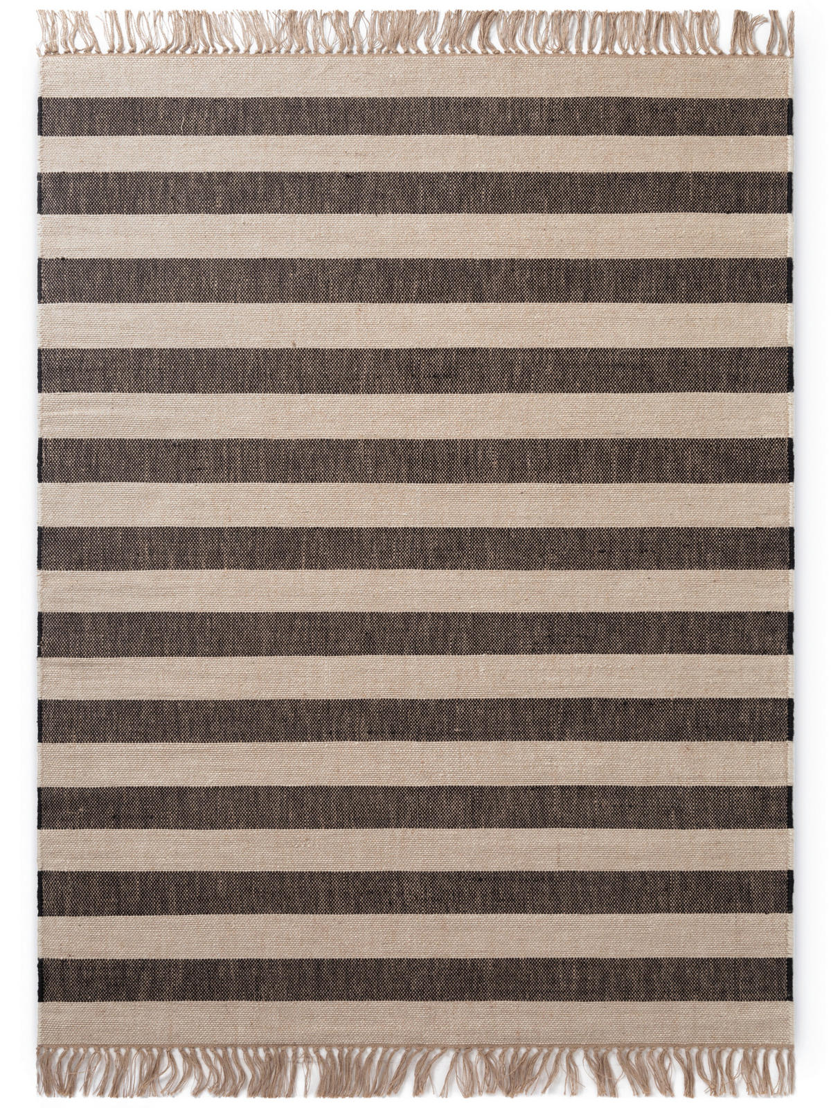 JUTETEPPICH 200/300 cm Handloom 1.0 Creme, Schwarz  - Creme/Schwarz, Basics, Textil (200/300cm) - Hanse Home