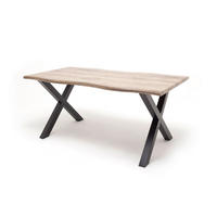 JÍDELNÍ STŮL, černá, barvy dubu, 200/77/100 cm - černá/barvy dubu, Moderní, kov/kompozitní dřevo (200/77/100cm) - Ti'me