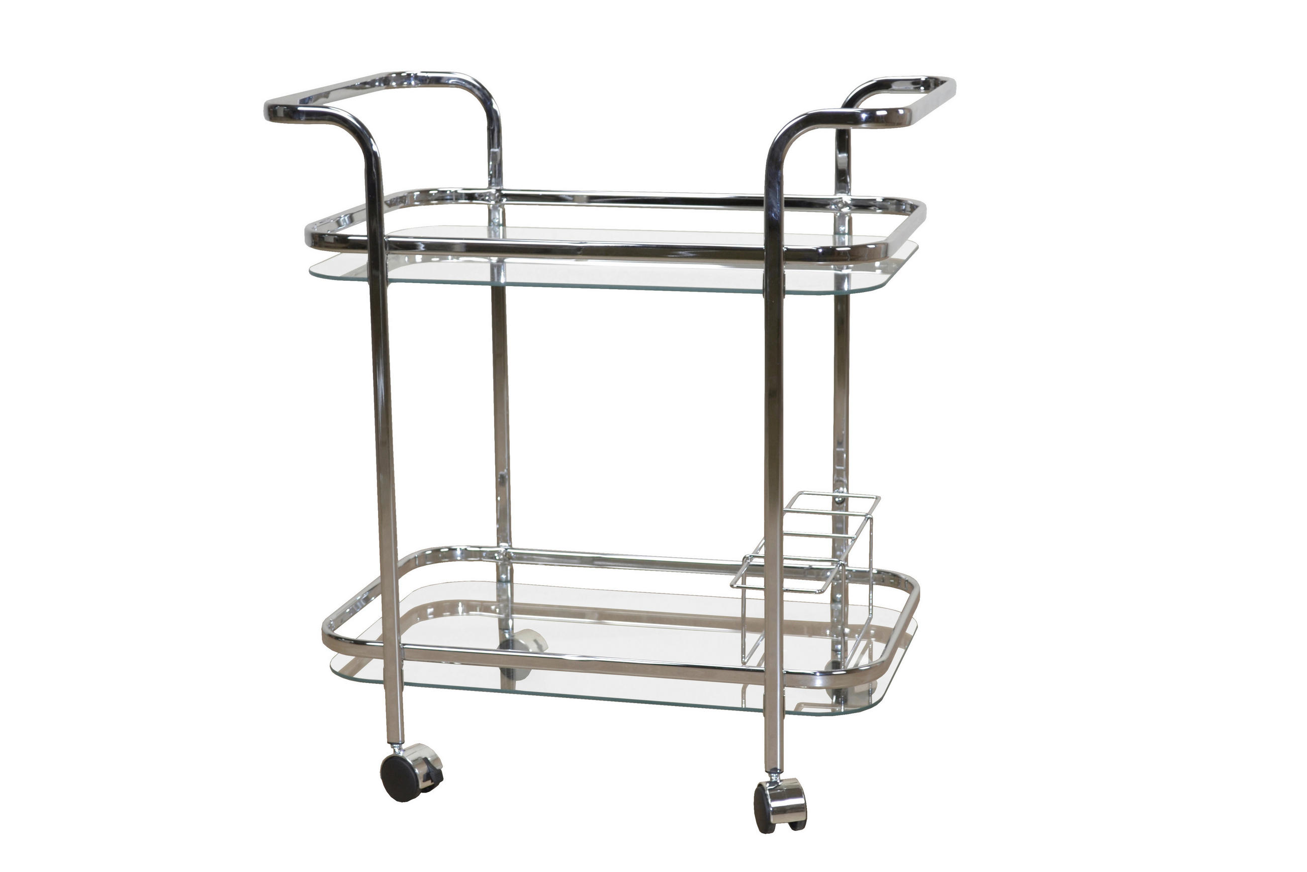 SERVIERWAGEN Chromfarben  - Chromfarben, Design, Glas/Kunststoff (44/69/75cm) - MID.YOU