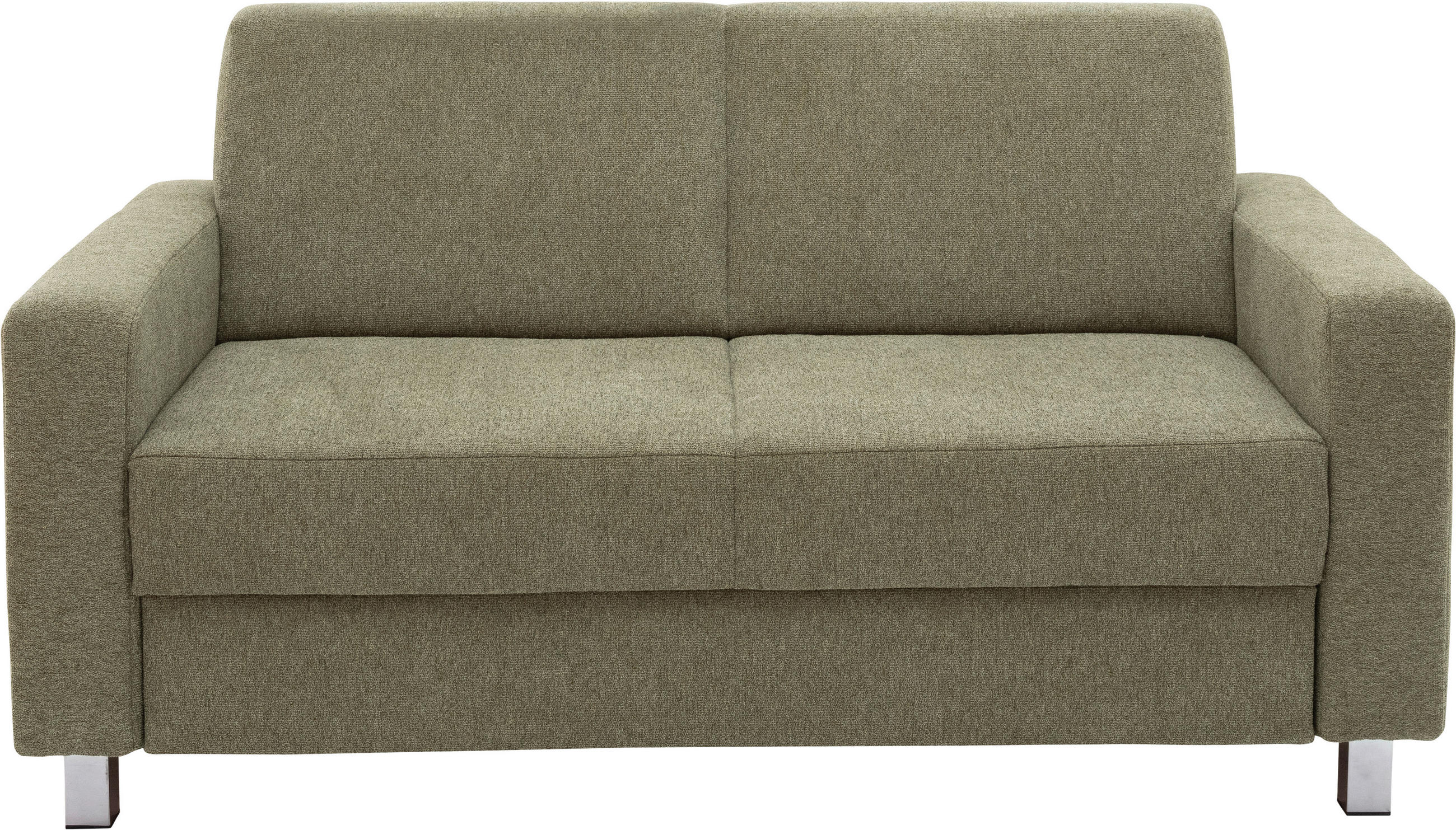 2-SITZER-SOFA Flachgewebe Grün  - Chromfarben/Grün, Design, Textil/Metall (158/83/85cm) - Xora