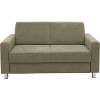 2-SITZER-SOFA in Flachgewebe Grün  - Chromfarben/Grün, Design, Textil/Metall (158/83/85cm) - Xora