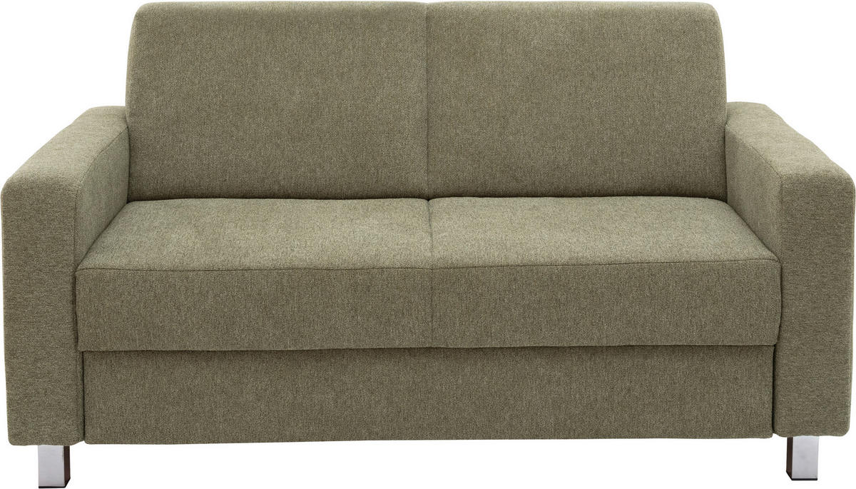 2-SITZER-SOFA in Flachgewebe Grün  - Chromfarben/Grün, Design, Textil/Metall (158/83/85cm) - Xora