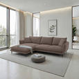 ECKSOFA  in Webstoff Braun  196/304 cm  - Schwarz/Braun, KONVENTIONELL, Textil/Metall (196/304cm) - Hom`in