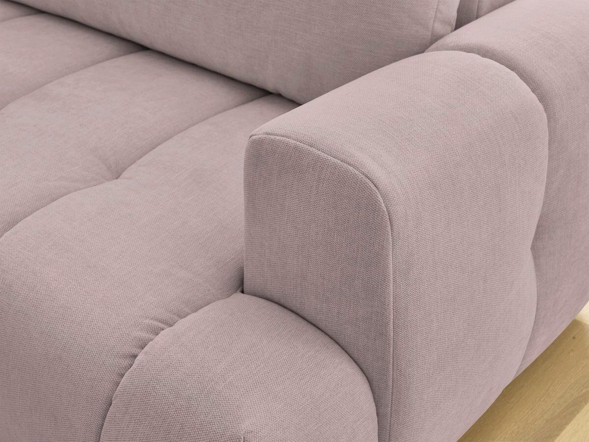 ECKSCHLAFSOFA FUJI Leinenoptik Rosa  inkl.  - Schwarz/Rosa, MODERN, Kunststoff/Textil (204/282cm)