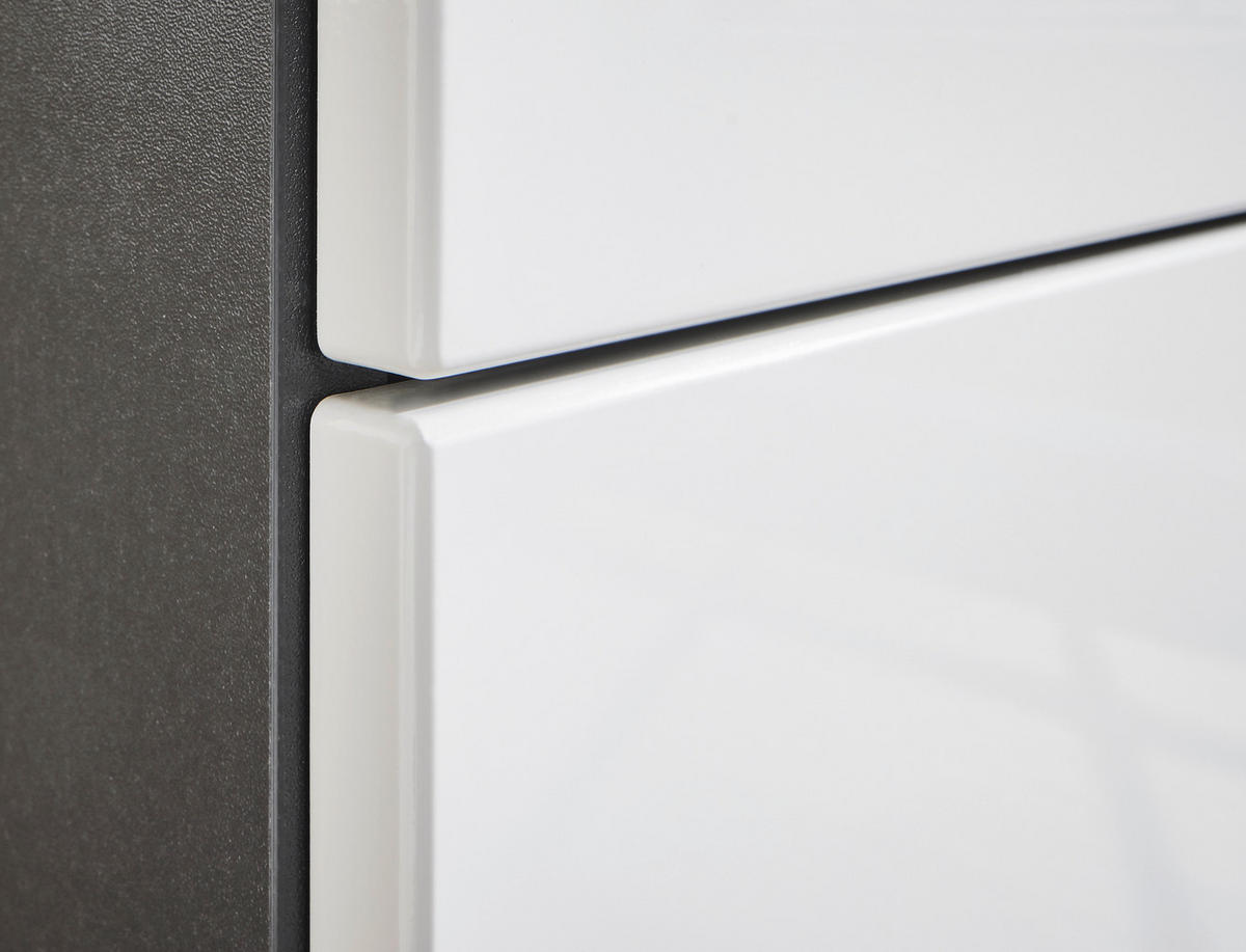 KÜCHENLEERBLOCK 260 cm   in Graphitfarben, Grau, Lavagrau  - Eichefarben/Lavagrau, Design, Holzwerkstoff/Metall (260cm) - Pino