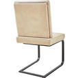 SCHWINGSTUHL  in Stahl Mikrofaser  - Beige/Schwarz, Design, Textil/Metall (46/92/60cm) - Dieter Knoll