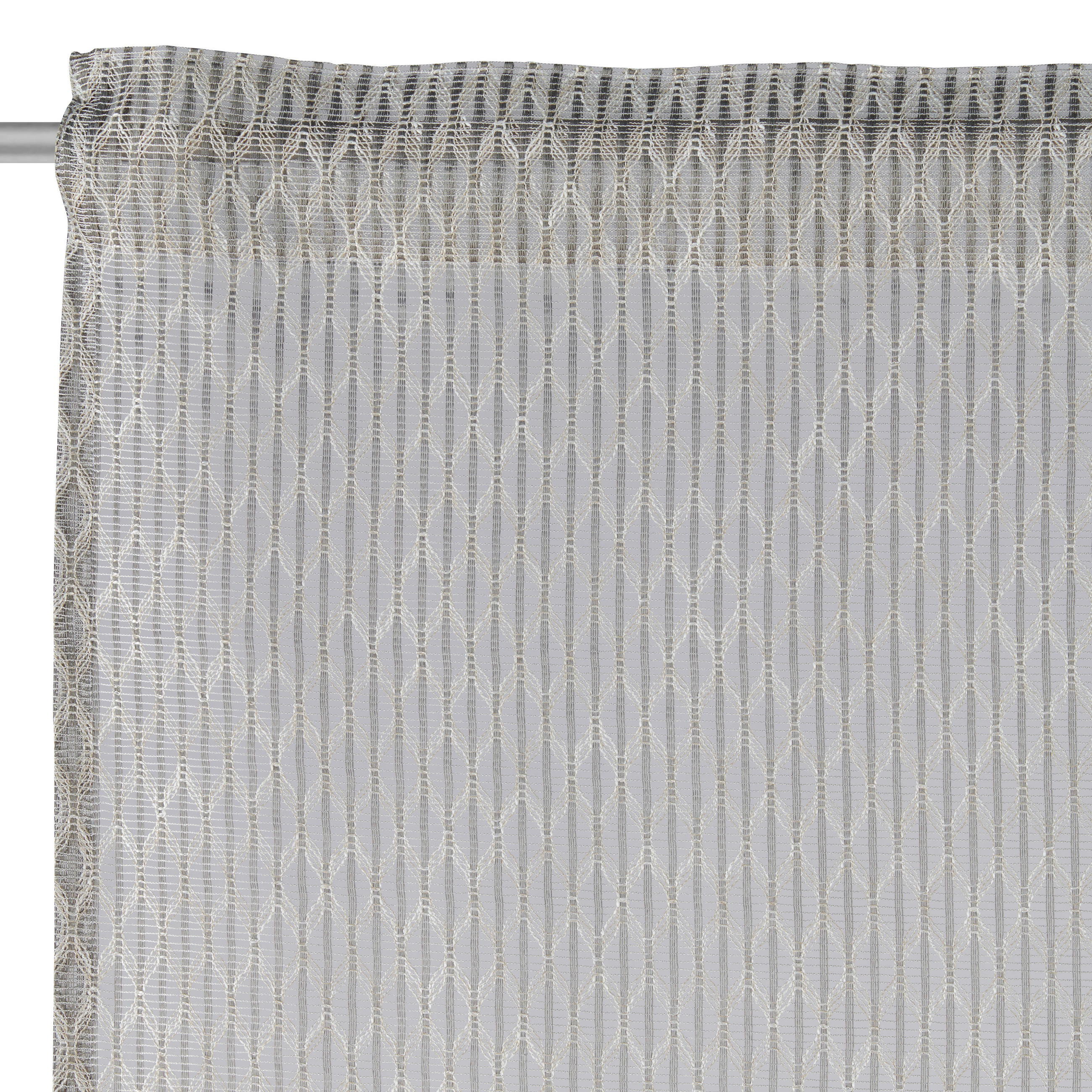 FERTIGVORHANG TESSERE halbtransparent 140/245 cm   - Grau, Design, Textil (140/245cm) - Esposa