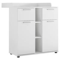 WICKELKOMMODE Weiß  - Silberfarben/Weiß, KONVENTIONELL, Holzwerkstoff/Kunststoff (89/101/78cm) - MID.YOU