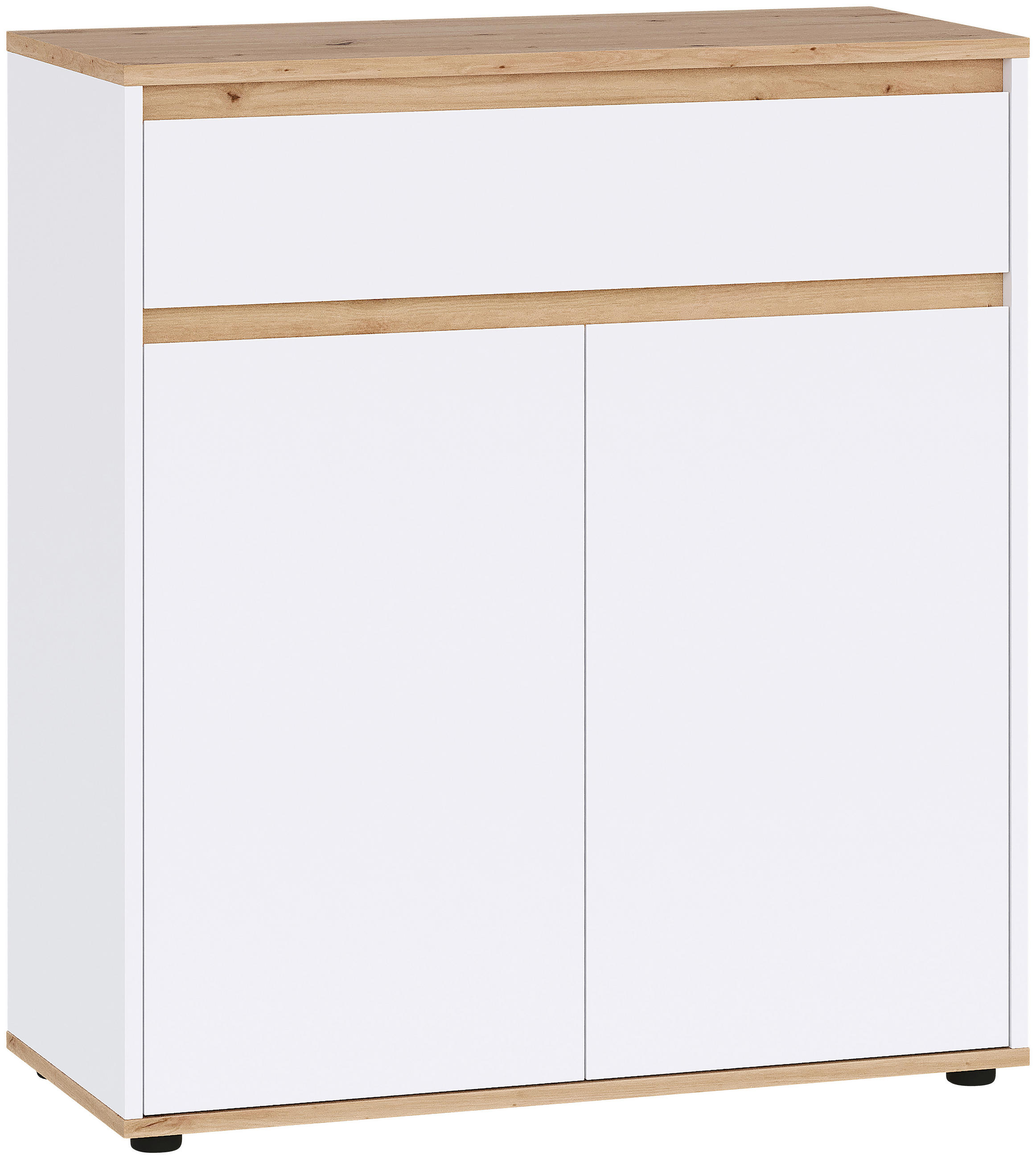 SCHUHSCHRANK 83,4/93/38 cm  - Schwarz/Weiß, MODERN, Holzwerkstoff (83,4/93/38cm) - Carryhome