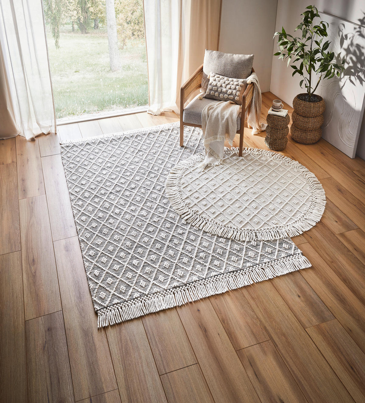 HANDWEBTEPPICH 160/230 cm Sylt Grau  - Grau, Natur, Textil (160/230cm) - Linea Natura