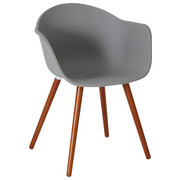 GARTENSESSEL Eukalyptusholz massiv - Anthrazit/Naturfarben, Design, Holz/Kunststoff (52/81/58cm) - AMBIA GARDEN