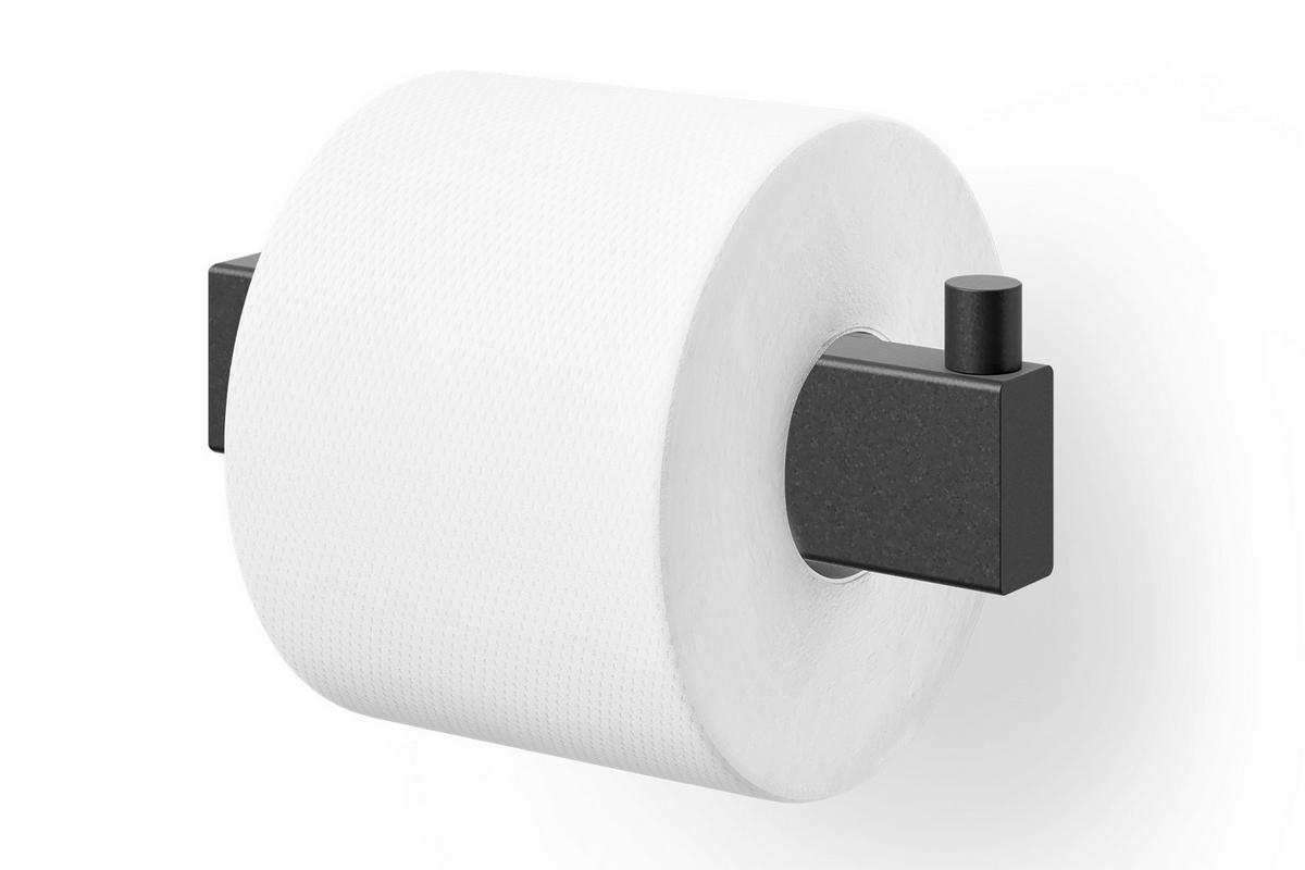 TOILETTENPAPIERHALTER - Schwarz, Basics, Metall (14,5/4,2/8cm) - Zack