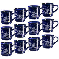 BECHERSET  12-teilig  - Blau, Trend, Keramik (200ml) - Mäser