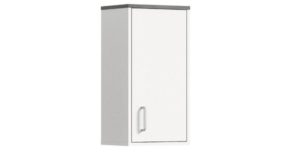 HÄNGESCHRANK 32/60/21 cm - Silberfarben/Weiß, MODERN, Holzwerkstoff/Kunststoff (32/60/21cm) - Xora