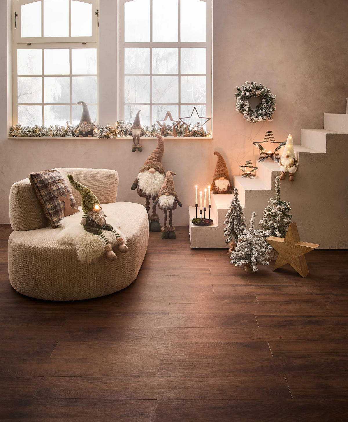 WEIHNACHTSBAUM 45 cm  - Braun, Basics, Kunststoff/Textil (30/45cm) - X-Mas