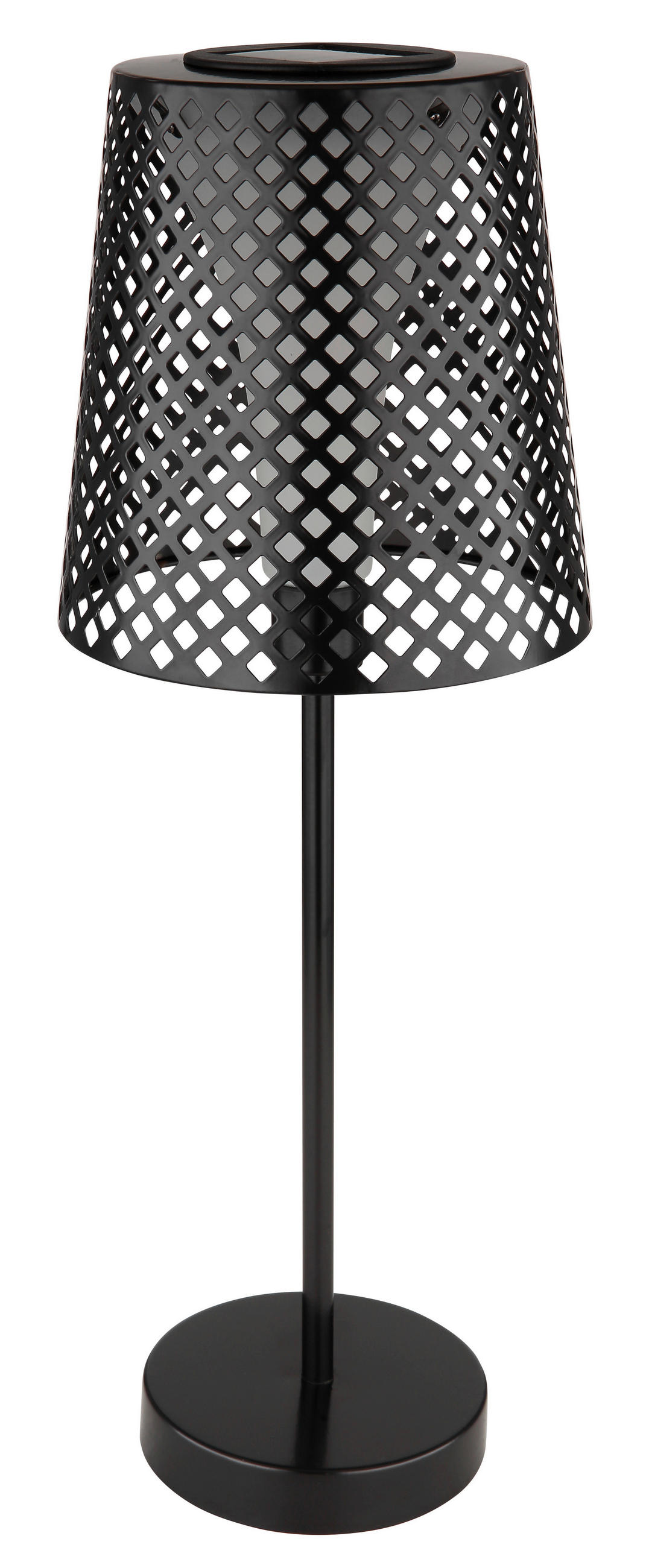 SOLARLEUCHTE - Transparent/Schwarz, Konventionell, Kunststoff/Metall (18/18/50cm) - Globo