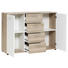 KOMMODE 121/85/35 cm - Eichefarben/Silberfarben, Basics, Holzwerkstoff/Kunststoff (121/85/35cm) - Carryhome KOMMODE 121/85/35 cm - Eichefarben/Silberfarben, Basics, Holzwerkstoff/Kunststoff (121/85/35cm) - Carryhome