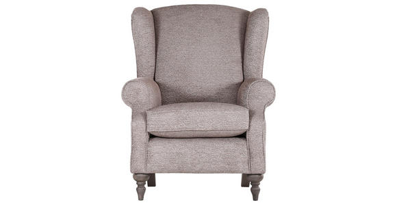 OHRENSESSEL Chenille Braun  - Braun/Grau, KONVENTIONELL, Holz/Textil (83/102/87cm) - Carryhome