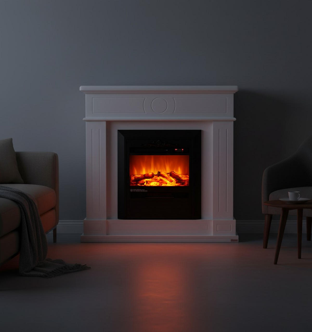 ELEKTROKAMIN - Weiß, LIFESTYLE, Glas/Holzwerkstoff (98/102/24cm) - Landscape