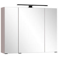 SPIEGELSCHRANK 80/64/20 cm  - Kaschmir/Schwarz, Modern, Glas/Holzwerkstoff (80/64/20cm) - Held