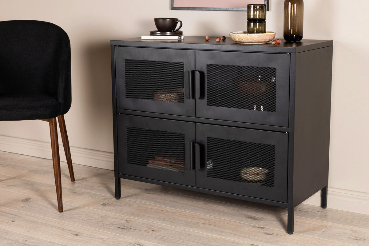 SIDEBOARD  in 90/75/40 cm  - Schwarz, Design, Metall (90/75/40cm) - Livetastic