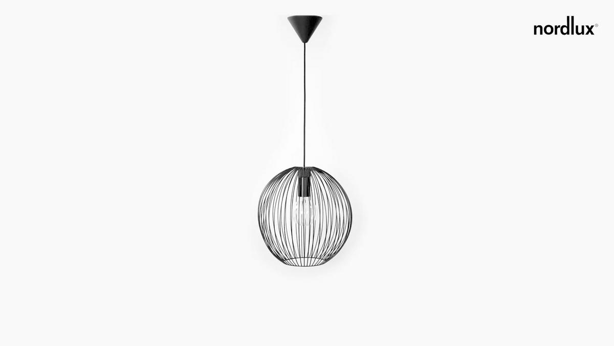 HÄNGELEUCHTE Beroni 35/33 cm   - Schwarz, KONVENTIONELL, Metall (35/33cm) - Nordlux