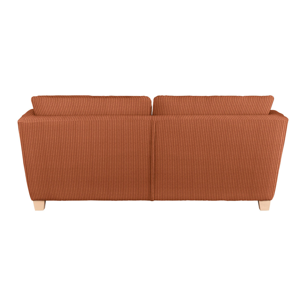 3-SITZER-SOFA in Cord Koralle  - Koralle/Naturfarben, Holz/Textil (216/70-85/95cm) - MID.YOU