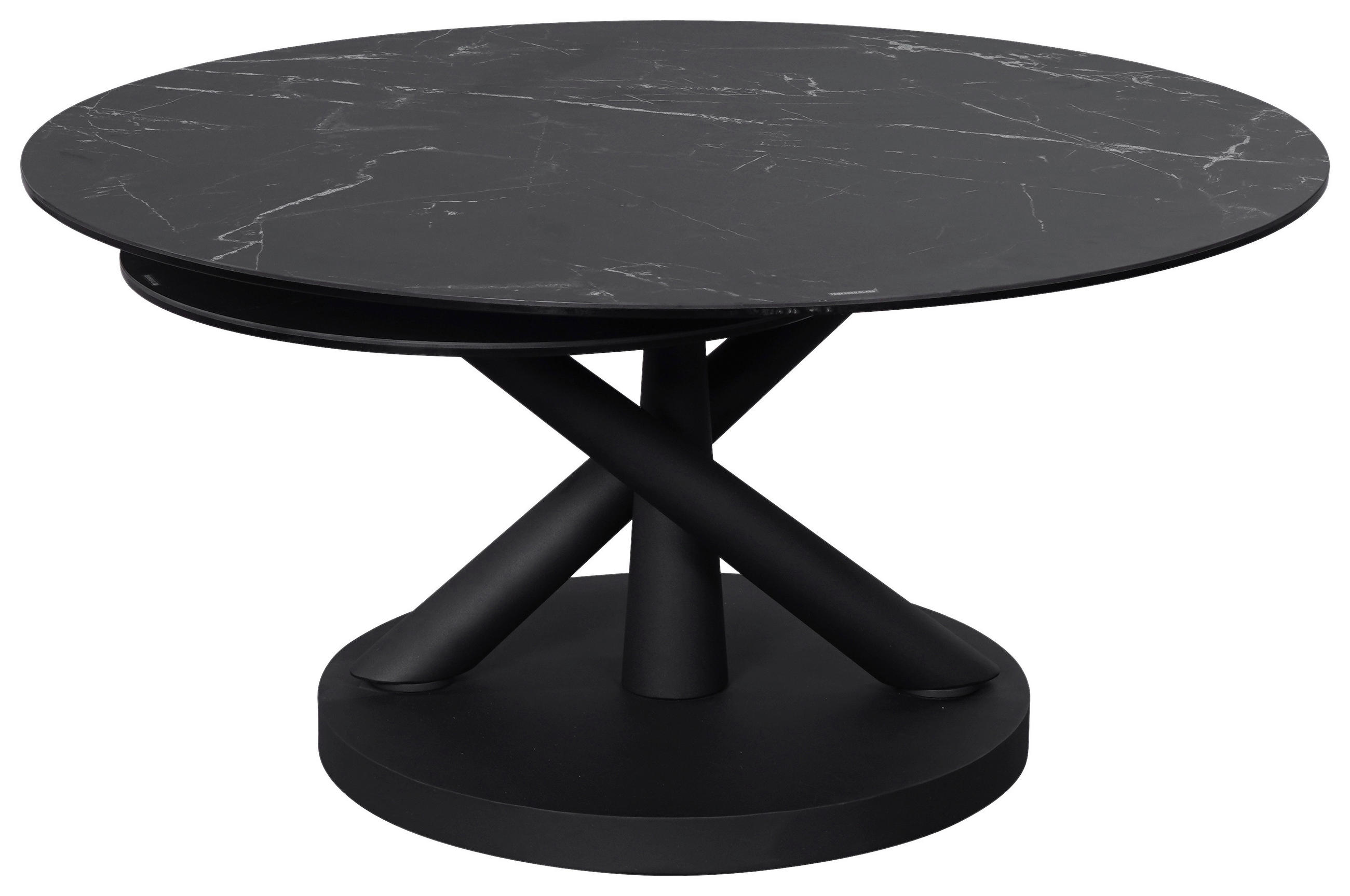 Dieter Knoll KONFERENČNÝ STOLÍK, čierna, kov, sklo, keramika, 88-150/88/43 cm