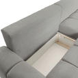 ECKSOFA Braun Flachgewebe  - Schwarz/Braun, KONVENTIONELL, Kunststoff/Textil (256/157cm) - Carryhome