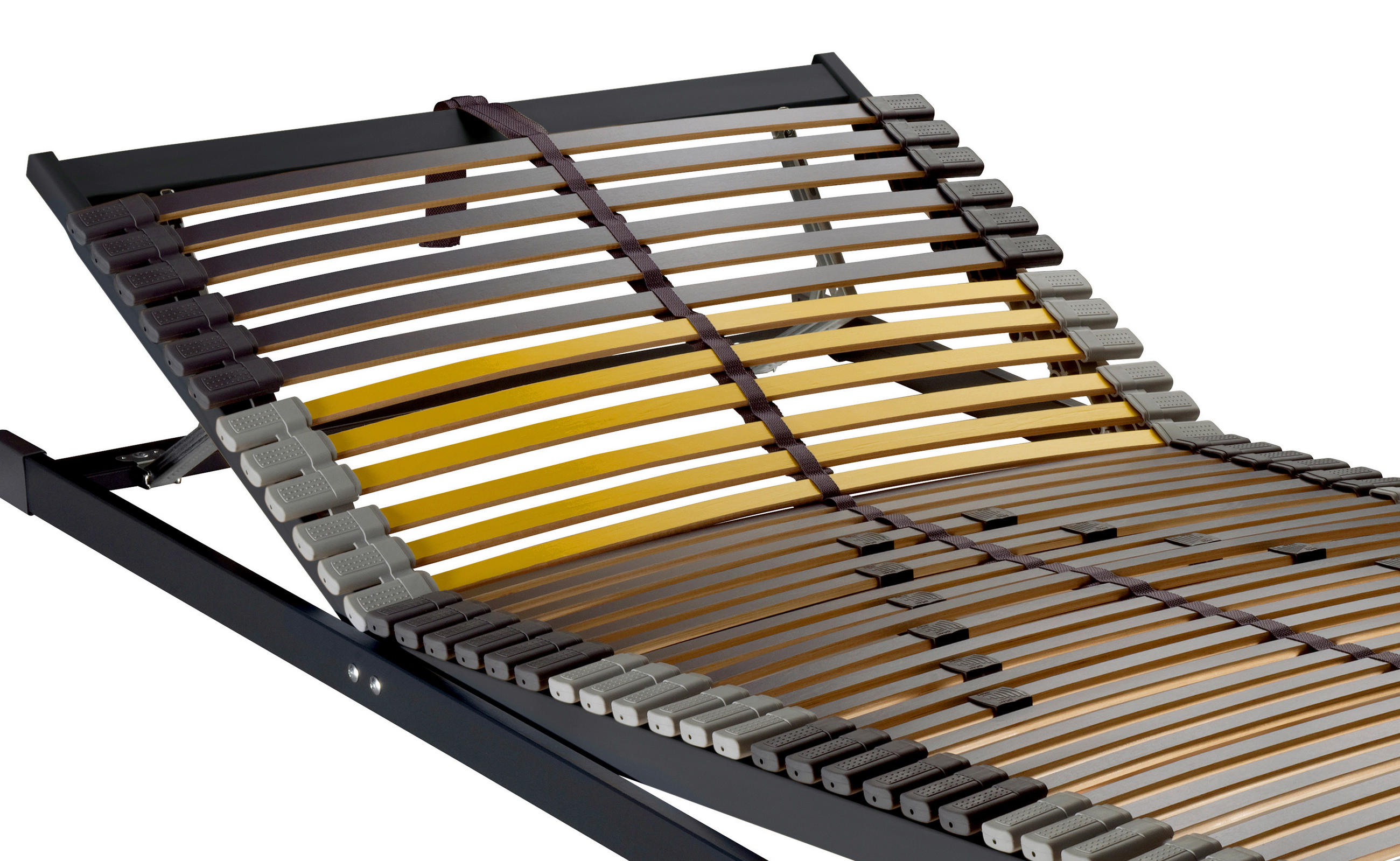 LATTENROST 90/200 cm  - Anthrazit/Gelb, Basics, Holz/Kunststoff (90/200cm) - Novel
