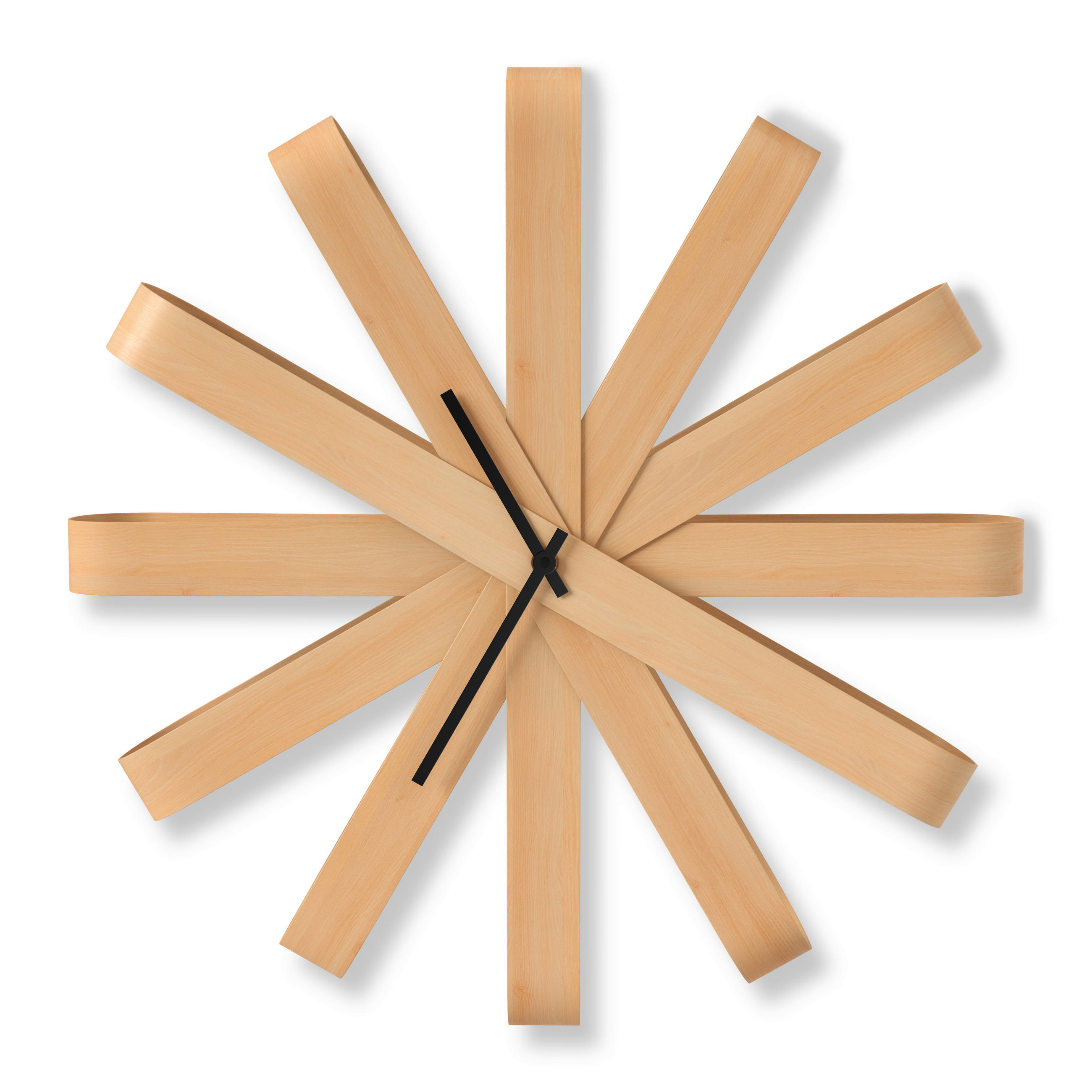 VÄGGKLOCKA 51/51/10 cm   - naturfärgad, Design, trä (51/51/10cm) - Umbra