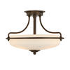 DECKENLEUCHTE  42.2/30.1 cm    - Dunkelbraun/Bronzefarben, Romantik / Landhaus, Glas/Metall (42.2/30.1cm) - Elstead Lighting