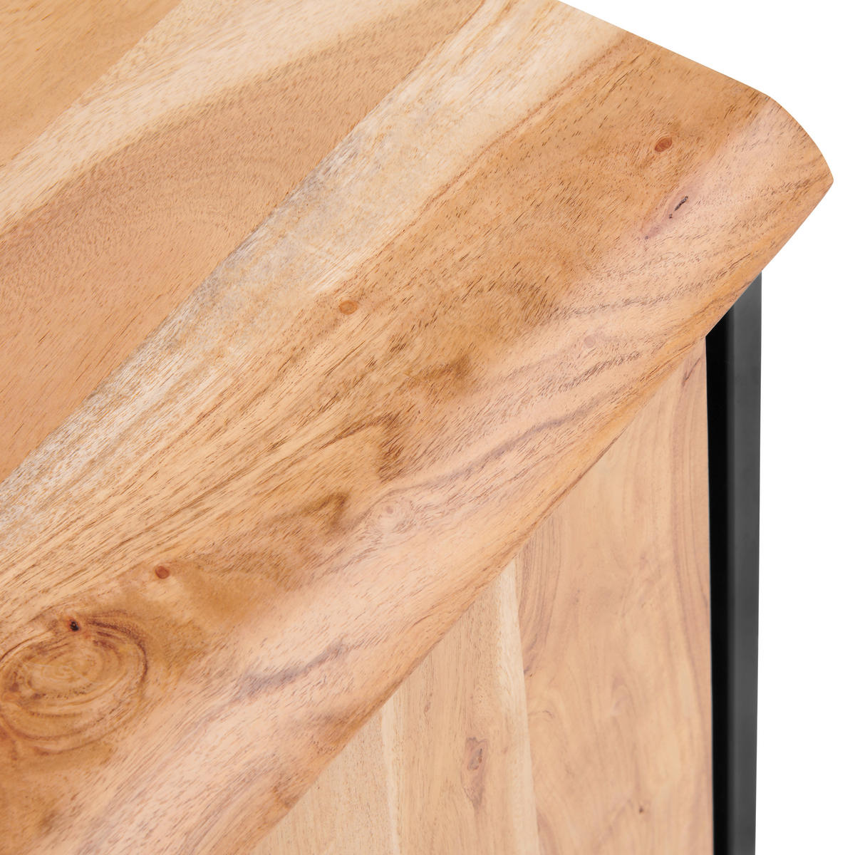 SIDEBOARD  130/80/40 cm 3 Schublade(n)  - Schwarz/Akaziefarben, LIFESTYLE, Holz/Metall (130/80/40cm) - Landscape