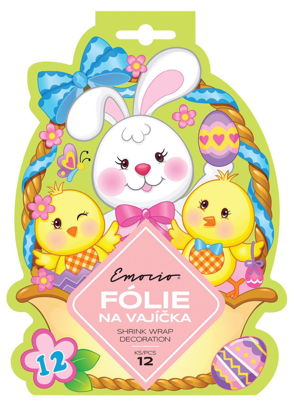 SADA K BARVENÍ VAJÍČEK - bílá/světle zelená, Basics, papír (15,5/21/0,1cm)